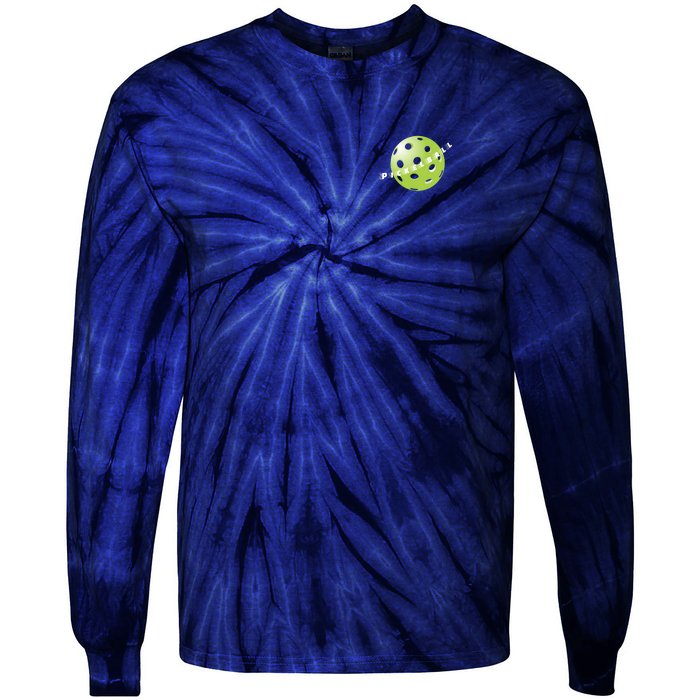 Pickleball Time Front And Back Tie-Dye Long Sleeve Shirt