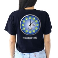 Pickleball Time Front And Back Crop Top