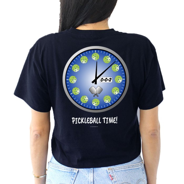 Pickleball Time Front And Back Crop Top