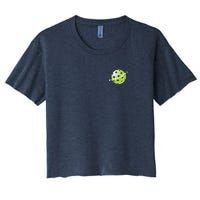 Pickleball Time Front And Back Women's Crop Top Tee