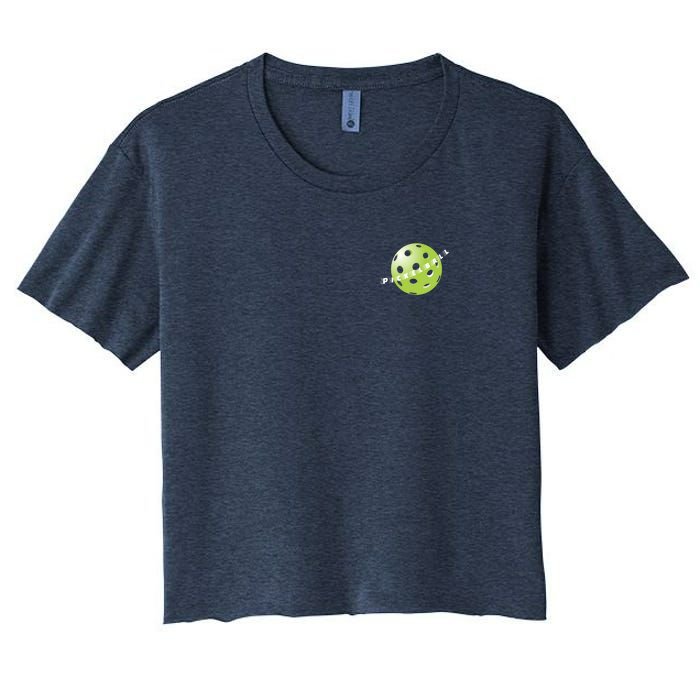 Pickleball Time Front And Back Women's Crop Top Tee