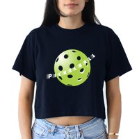 Pickleball Time Front And Back Crop Top