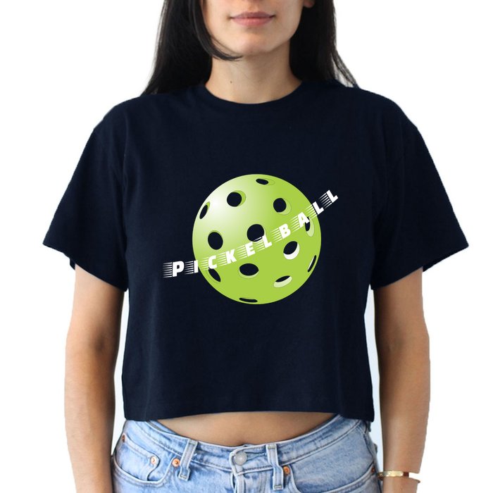 Pickleball Time Front And Back Crop Top