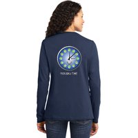 Pickleball Time Front And Back Ladies Long Sleeve Shirt