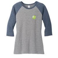 Pickleball Time Front And Back Women's Tri-Blend 3/4-Sleeve Raglan Shirt