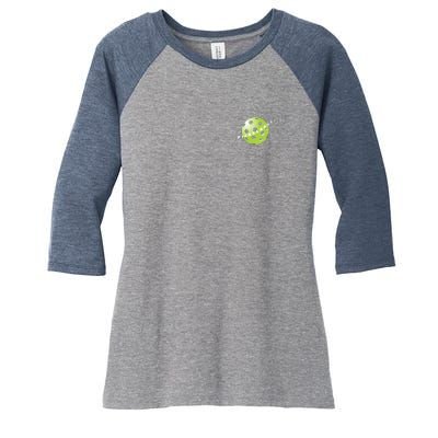 Pickleball Time Front And Back Women's Tri-Blend 3/4-Sleeve Raglan Shirt