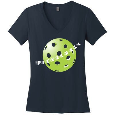 Pickleball Time Front And Back Women's V-Neck T-Shirt
