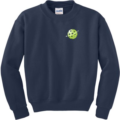 Pickleball Time Front And Back Kids Sweatshirt