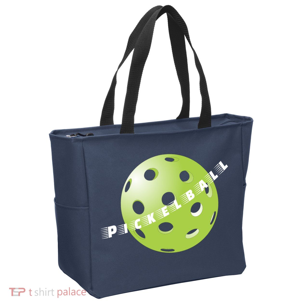Pickleball Time Front And Back Zip Tote Bag