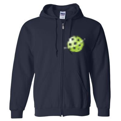 Pickleball Time Front And Back Full Zip Hoodie