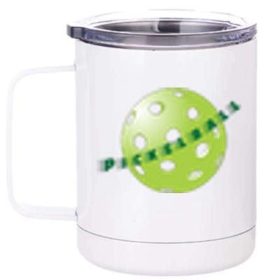 Pickleball Time Front And Back 12 oz Stainless Steel Tumbler Cup