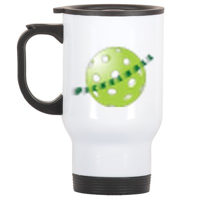 Pickleball Time Front And Back Stainless Steel Travel Mug