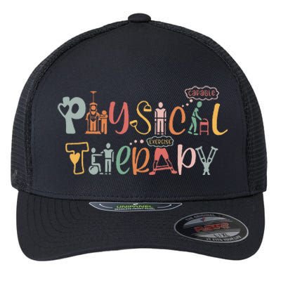 Physical Therapy Funny Physical Therapist Pt Month Flexfit Unipanel Trucker Cap