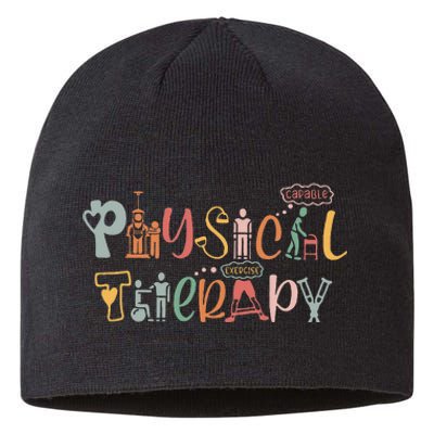 Physical Therapy Funny Physical Therapist Pt Month Sustainable Beanie