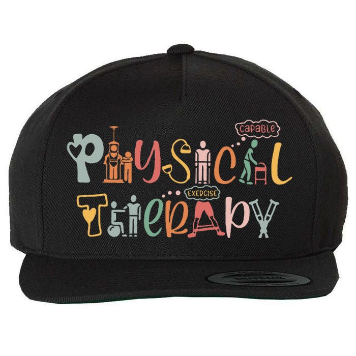 Physical Therapy Funny Physical Therapist Pt Month Wool Snapback Cap