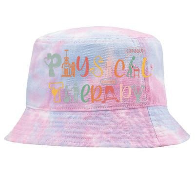 Physical Therapy Funny Physical Therapist Pt Month Tie-Dyed Bucket Hat