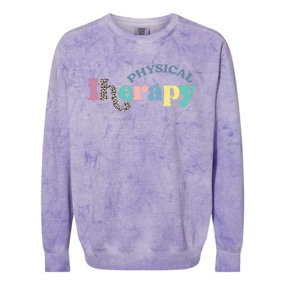 Physical Therapy Funny Physical Therapist pt therapist month Colorblast Crewneck Sweatshirt