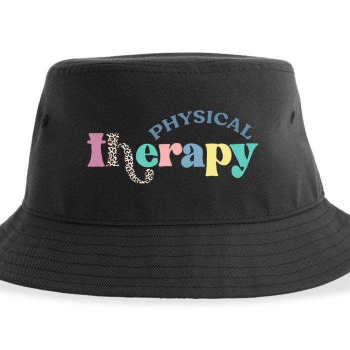 Physical Therapy Funny Physical Therapist pt therapist month Sustainable Bucket Hat