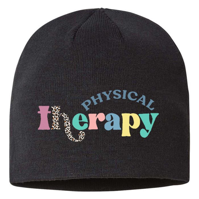 Physical Therapy Funny Physical Therapist pt therapist month Sustainable Beanie