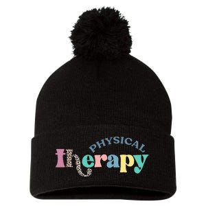 Physical Therapy Funny Physical Therapist pt therapist month Pom Pom 12in Knit Beanie