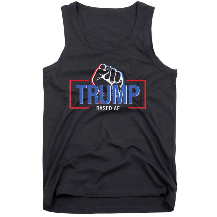 President Trump Fist 2024 Strong Support Tank Top