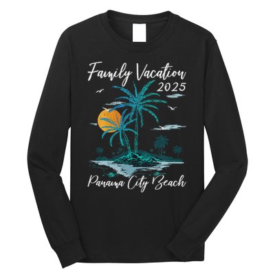 Palm Tree Family Vacation 2025 Florida Panama City Beach Long Sleeve Shirt