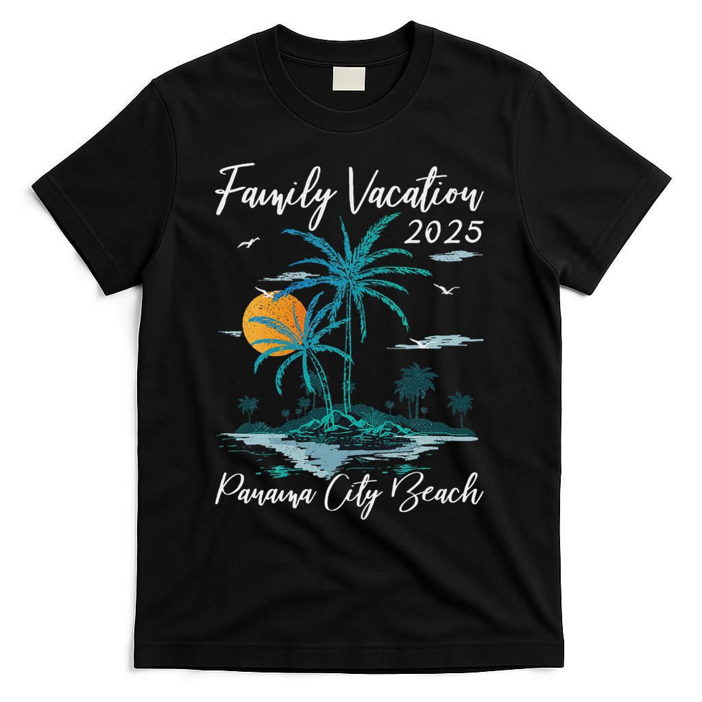 Palm Tree Family Vacation 2025 Florida Panama City Beach T-Shirt