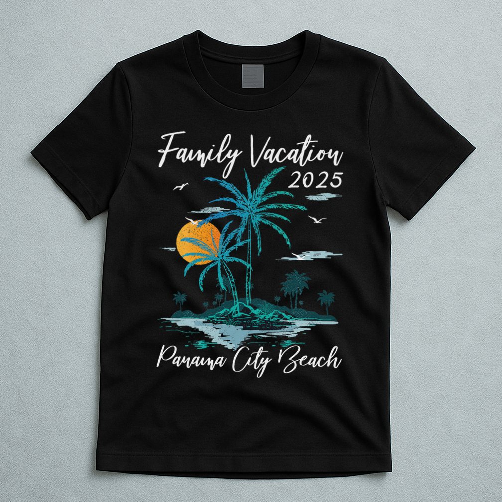 Palm Tree Family Vacation 2025 Florida Panama City Beach T-Shirt