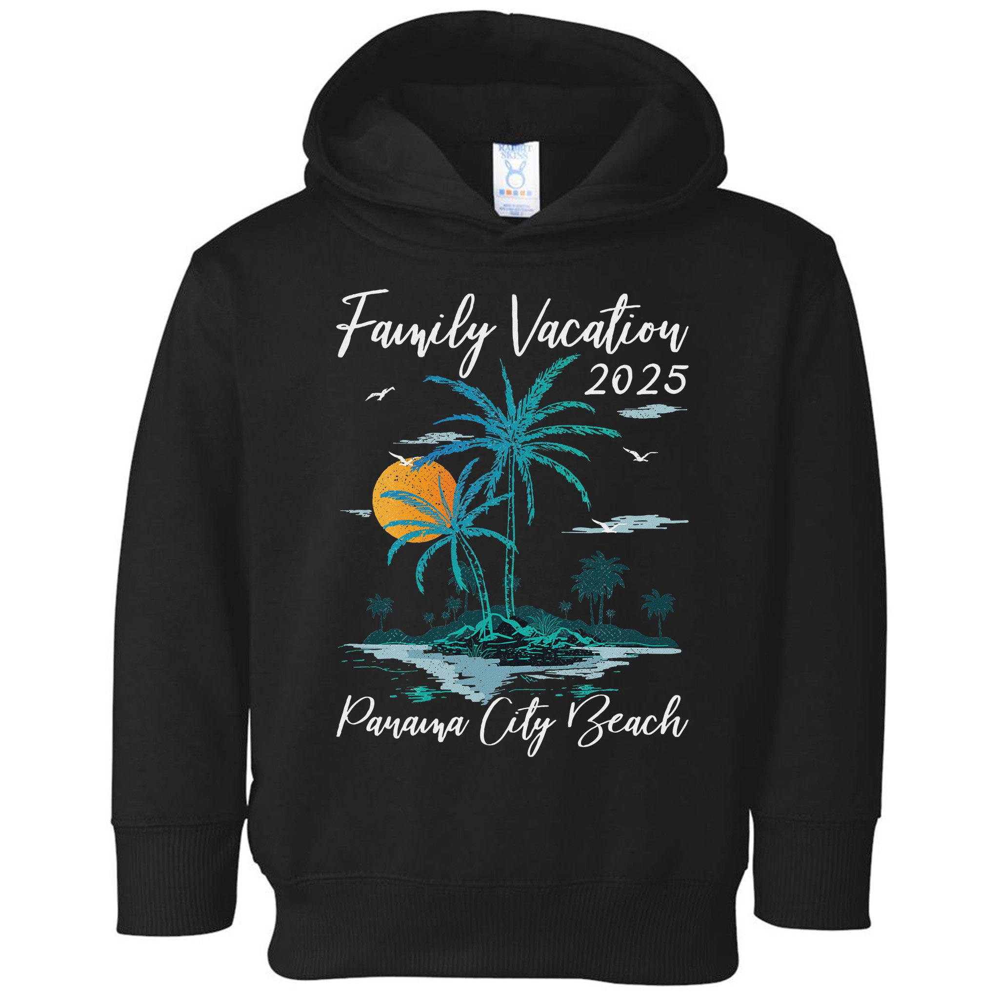 Palm Tree Family Vacation 2025 Florida Panama City Beach Toddler Hoodie