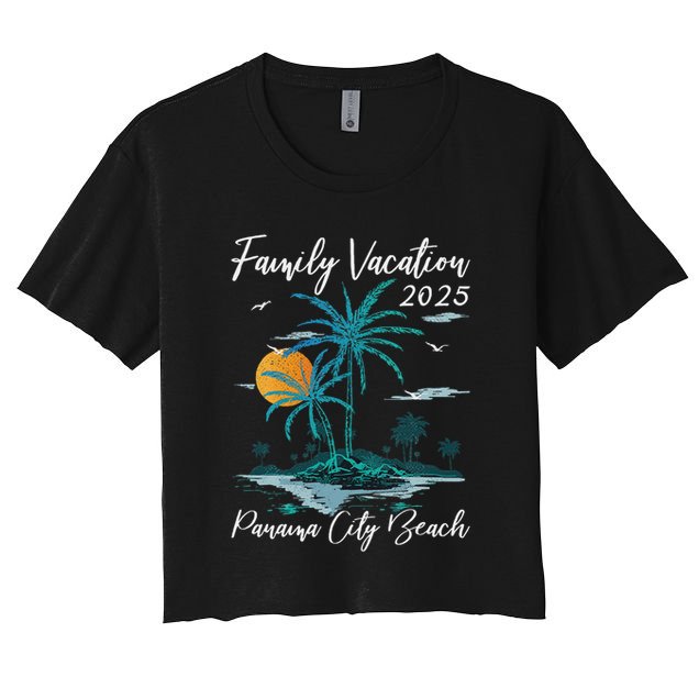 Palm Tree Family Vacation 2025 Florida Panama City Beach Crop Top