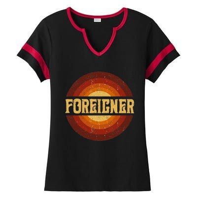 Proud To F.O.R.E.I.G.N.E.R Be Personalized Name Styles 80s Vintage Ladies Halftime Notch Neck Tee