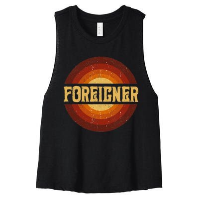 Proud To F.O.R.E.I.G.N.E.R Be Personalized Name Styles 80s Vintage Women's Racerback Cropped Tank