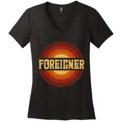 Proud To F.O.R.E.I.G.N.E.R Be Personalized Name Styles 80s Vintage Women's V-Neck T-Shirt