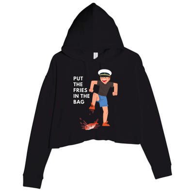 Put The Fries In The Bag Josh Block Wots Crop Fleece Hoodie