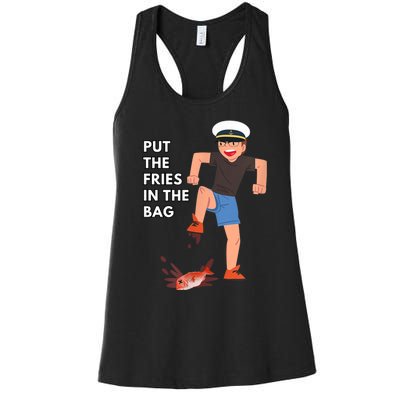 Put The Fries In The Bag Josh Block Wots Women's Racerback Tank