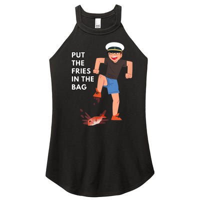 Put The Fries In The Bag Josh Block Wots Women's Perfect Tri Rocker Tank