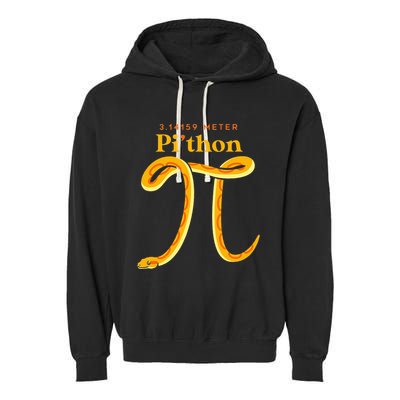 Pi Thon Funny Pi Day Ball Python Snake For Teacher Garment-Dyed Fleece Hoodie