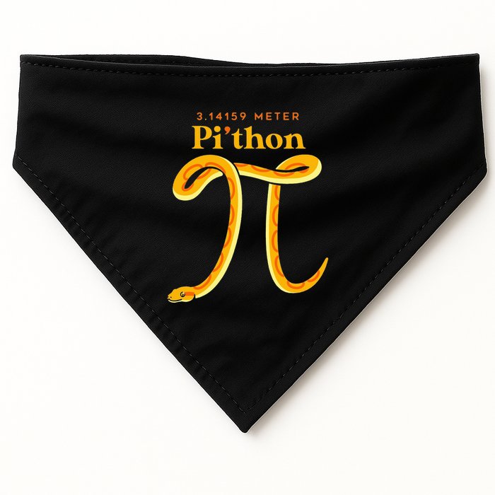 Pi Thon Funny Pi Day Ball Python Snake For Teacher USA-Made Doggie Bandana
