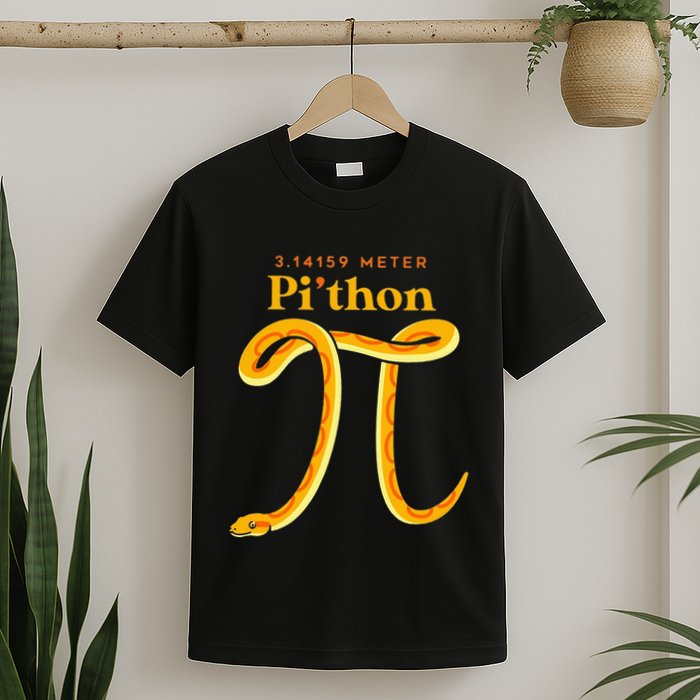 Pi Thon Funny Pi Day Ball Python Snake For Teacher T-Shirt