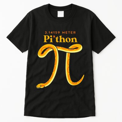 Pi Thon Funny Pi Day Ball Python Snake For Teacher Tall T-Shirt