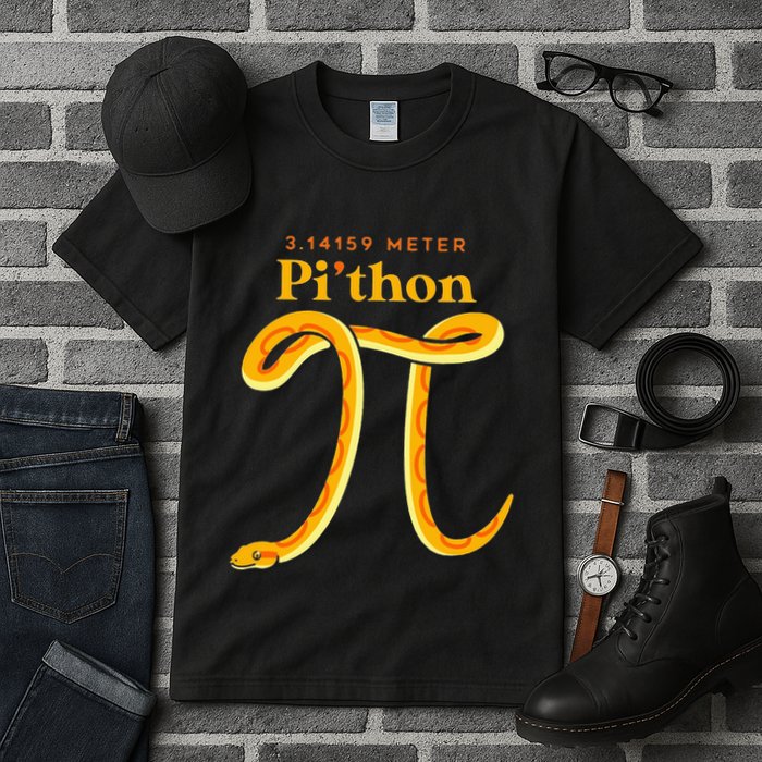 Pi Thon Funny Pi Day Ball Python Snake For Teacher Tall T-Shirt