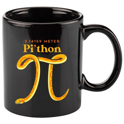 Pi Thon Funny Pi Day Ball Python Snake For Teacher 11oz C Handle Ceramic Mug
