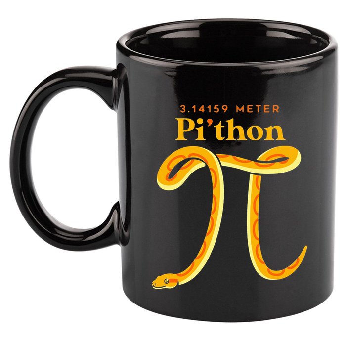Pi Thon Funny Pi Day Ball Python Snake For Teacher 11oz C Handle Ceramic Mug
