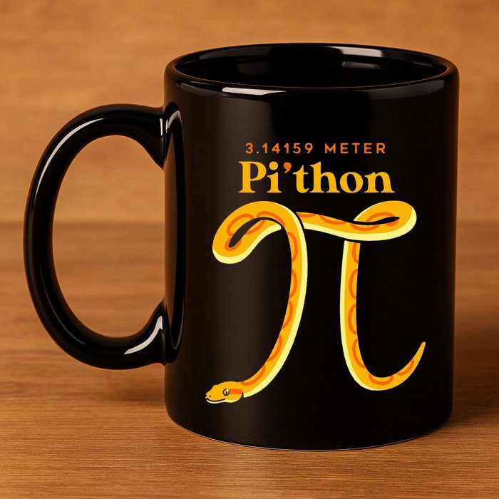 Pi Thon Funny Pi Day Ball Python Snake For Teacher 11oz C Handle Ceramic Mug