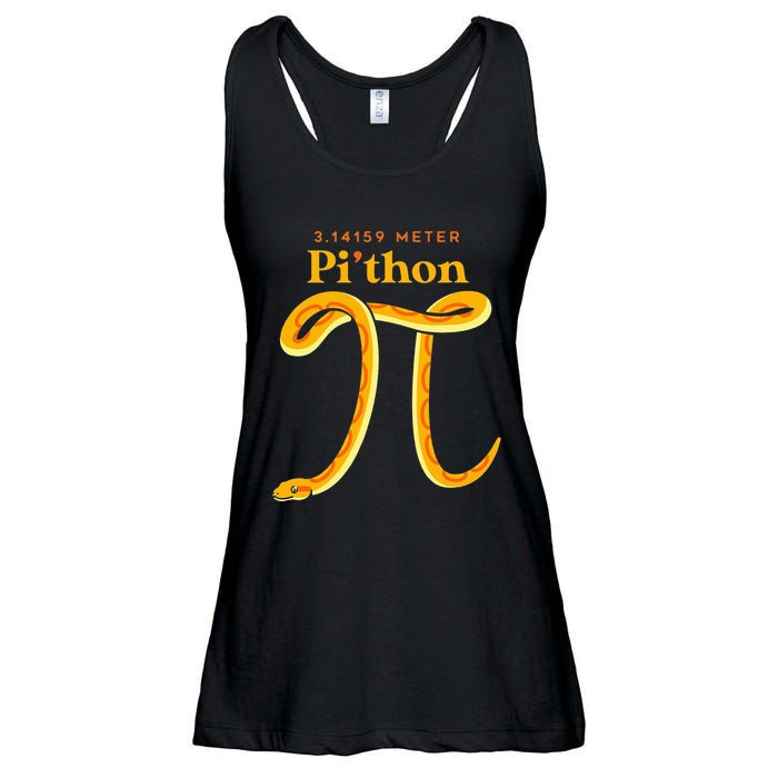 Pi Thon Funny Pi Day Ball Python Snake For Teacher Ladies Essential Flowy Tank