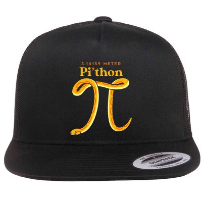 Pi Thon Funny Pi Day Ball Python Snake For Teacher Flatbill Hat