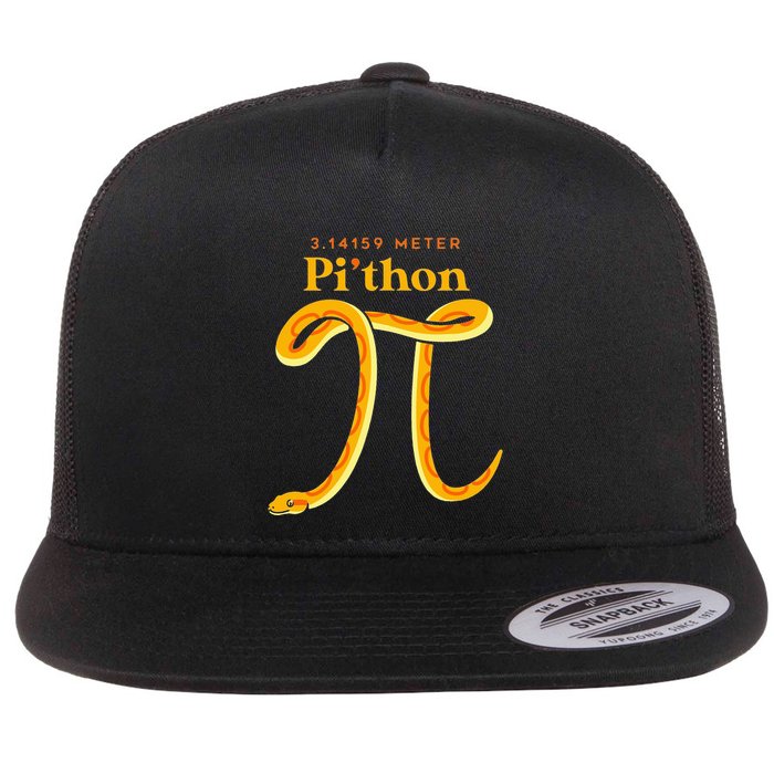 Pi Thon Funny Pi Day Ball Python Snake For Teacher Flatbill Hat
