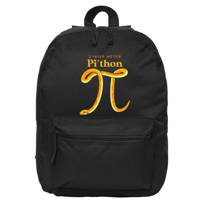 Pi Thon Funny Pi Day Ball Python Snake For Teacher 16 in Basic Backpack