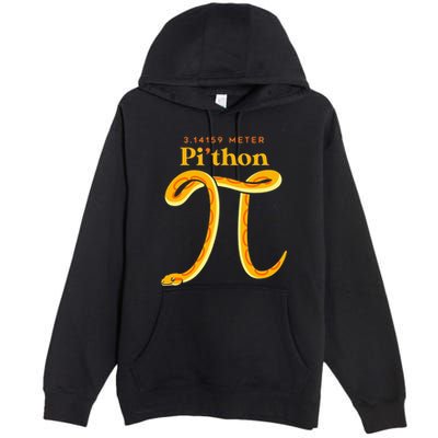 Pi Thon Funny Pi Day Ball Python Snake For Teacher Premium Pullover Hoodie