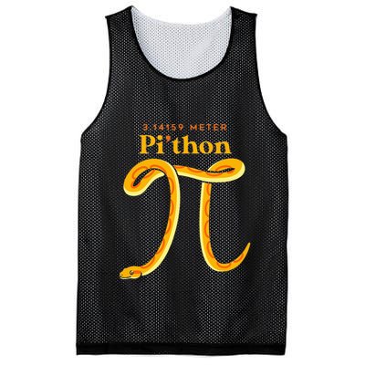 Pi Thon Funny Pi Day Ball Python Snake For Teacher Mesh Reversible Basketball Jersey Tank